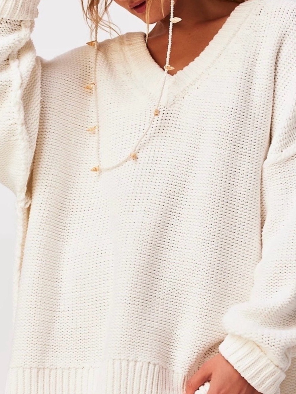 NWOT Free People Alli V Neck Sweater